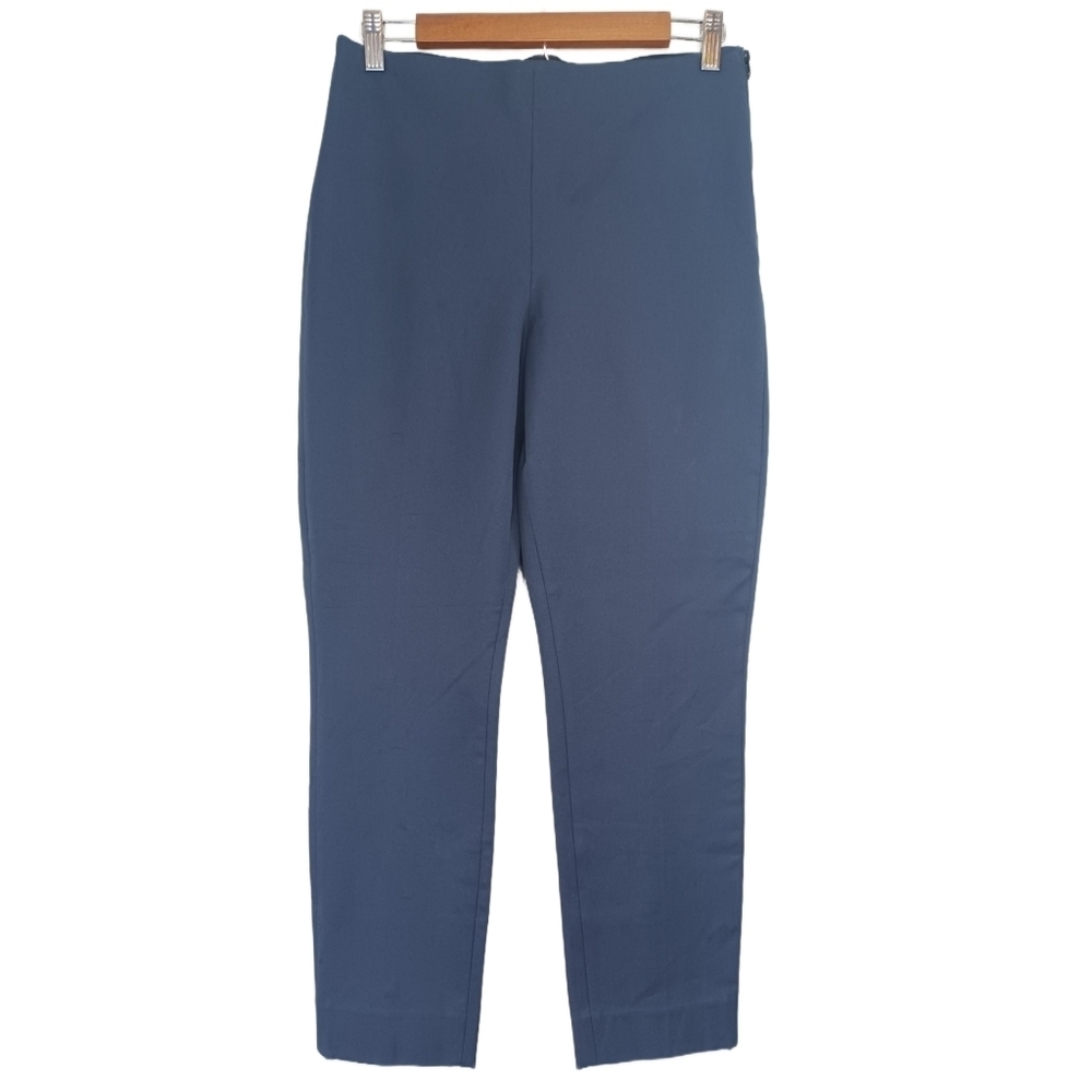 Everlane Navy Blue The Side-Zip Stretch Cotton Pants Sz 8